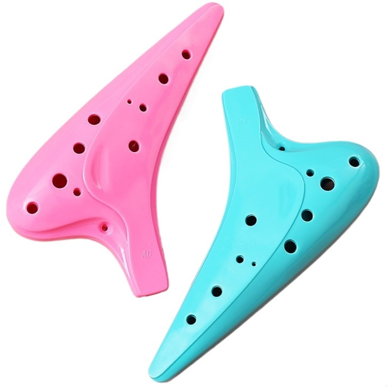 Ocarina principianti Ocarina Contralto A 12 Fori Accordata In Do Per Principianti Flauto In Resina Anticaduta Professionale A 12 Fori Strumento Musicale(Blue)