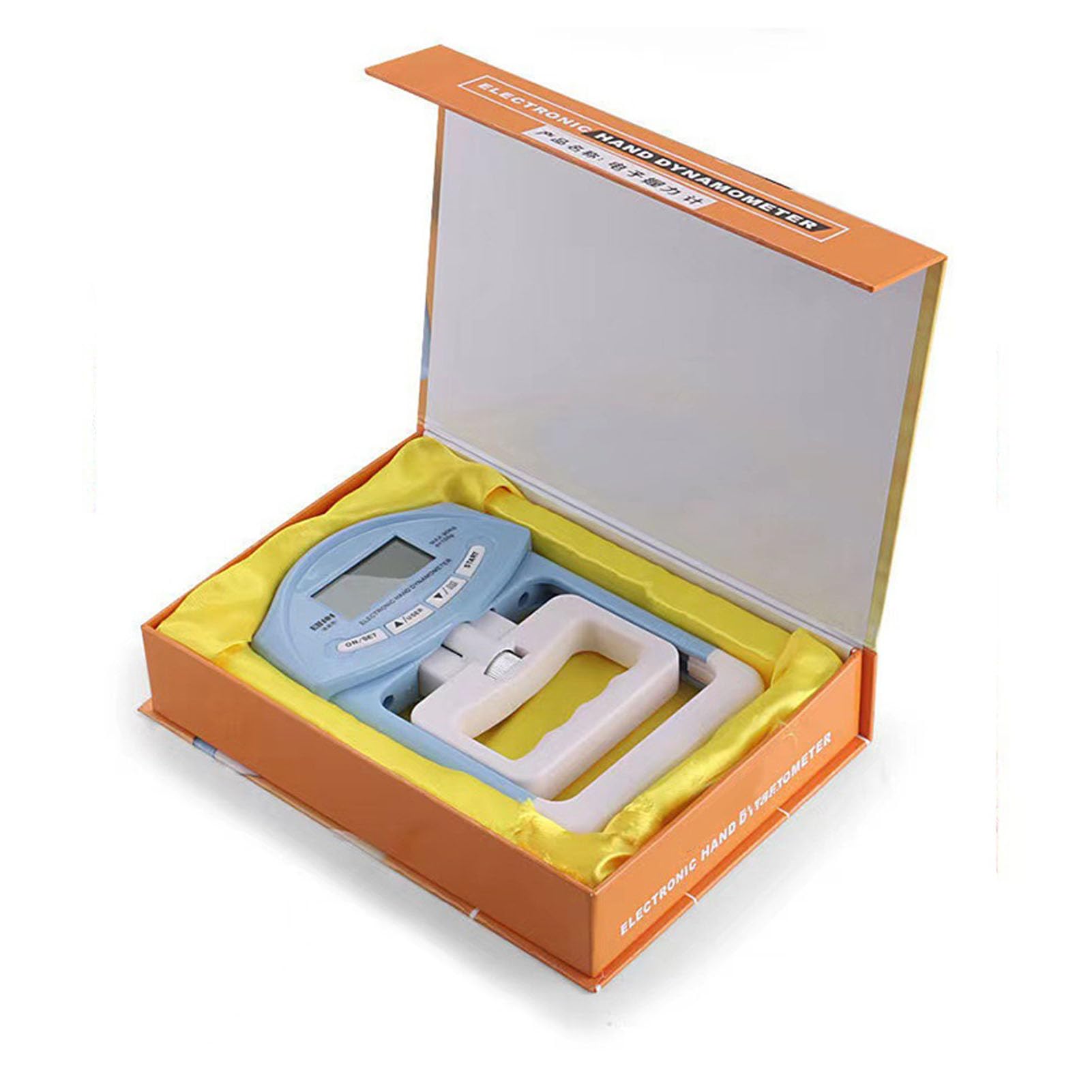 Dinamómetro de Mano Digital con Agarre Ajustable para Medición de Fuerza - Probador de Fuerza Electrónico con Pantalla LCD para Entrenamiento de Rehabilitación, Material ABS, 195x125x30 Mm