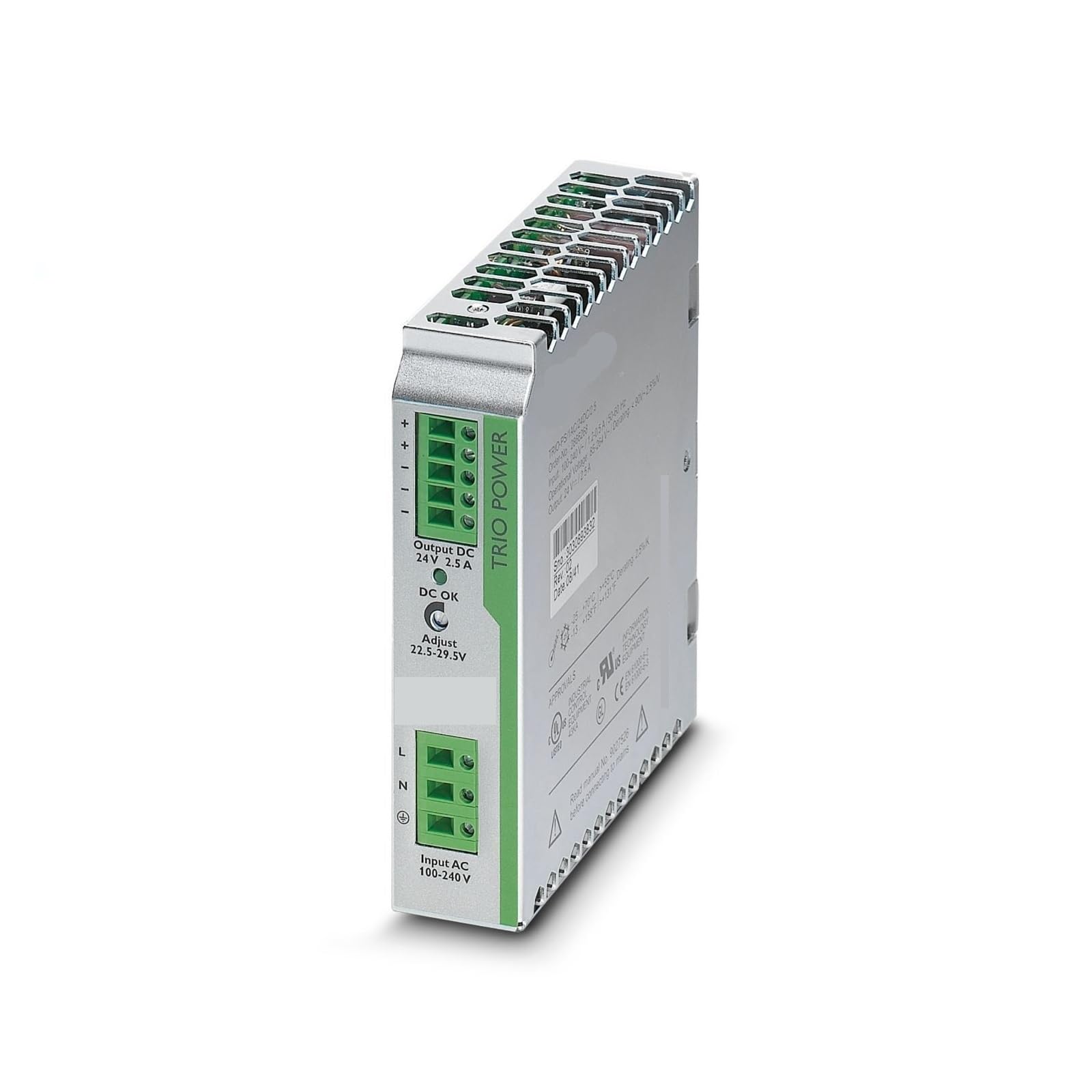 RBYRLDSTY Switching Power Supply Power Supply TRIO-PS/1AC/24DC/ 2.5-2866268 for Industrial Automation