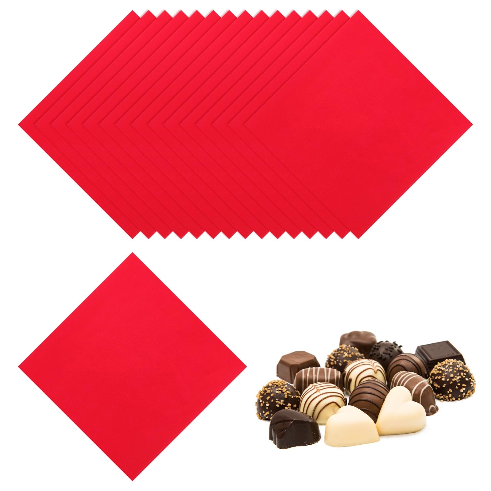 Papier aluminium emballage chocolat rouge pour conserver le thé et emballer les brownies
