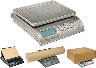 ABCON POSTSHIP Digital 40kg 88lb Silver Letter Postal/Postage/Parcel/Shipping/Packet/Weighing Scales Scale - 0-5kg/5g 5-40kg/10g - Worlds Most Advanced Scale