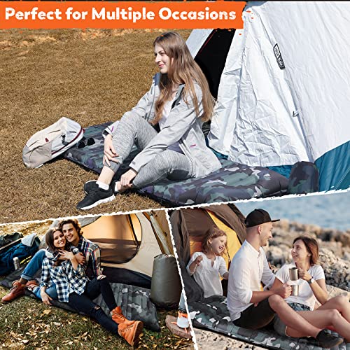 Inflatable Sleeping Pad For Camping, Thickness 3.9 Inch Self Inflating Sleeping Pad With Pillow, Lightweight, Comfortable, And Portable Sleeping Mat For Backpacking, Hiking Camouflage #TOP6