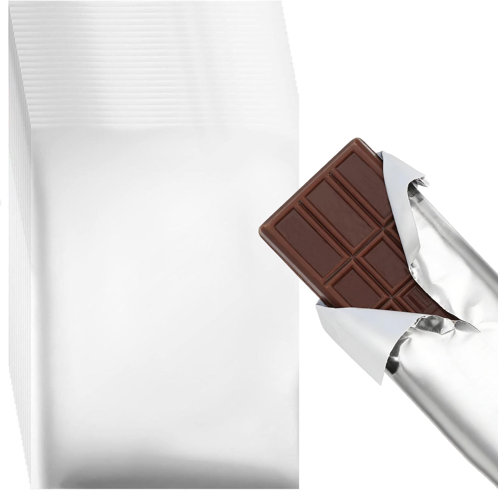 500 Confezioni per Barrette di Cioccolato in Lamina, per Barrette di Cioccolato Fatte in Casa, Caramelle, Regali per Feste | Confezionamento Alimentare Riutili(Size:9.84×7.08in(25×18cm),Color:Oro)