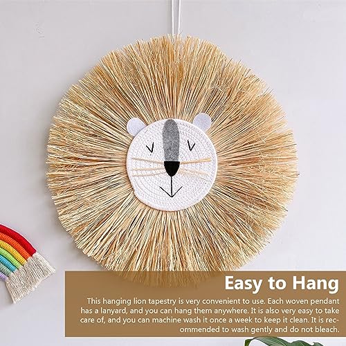 León de macramé decorativo ideal para regalo de bautizo 6