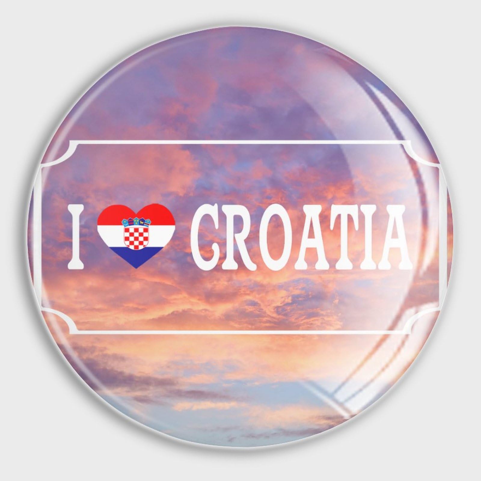 Imanes de vidrio premium de la bandera de Croacia de alta resistencia magnética