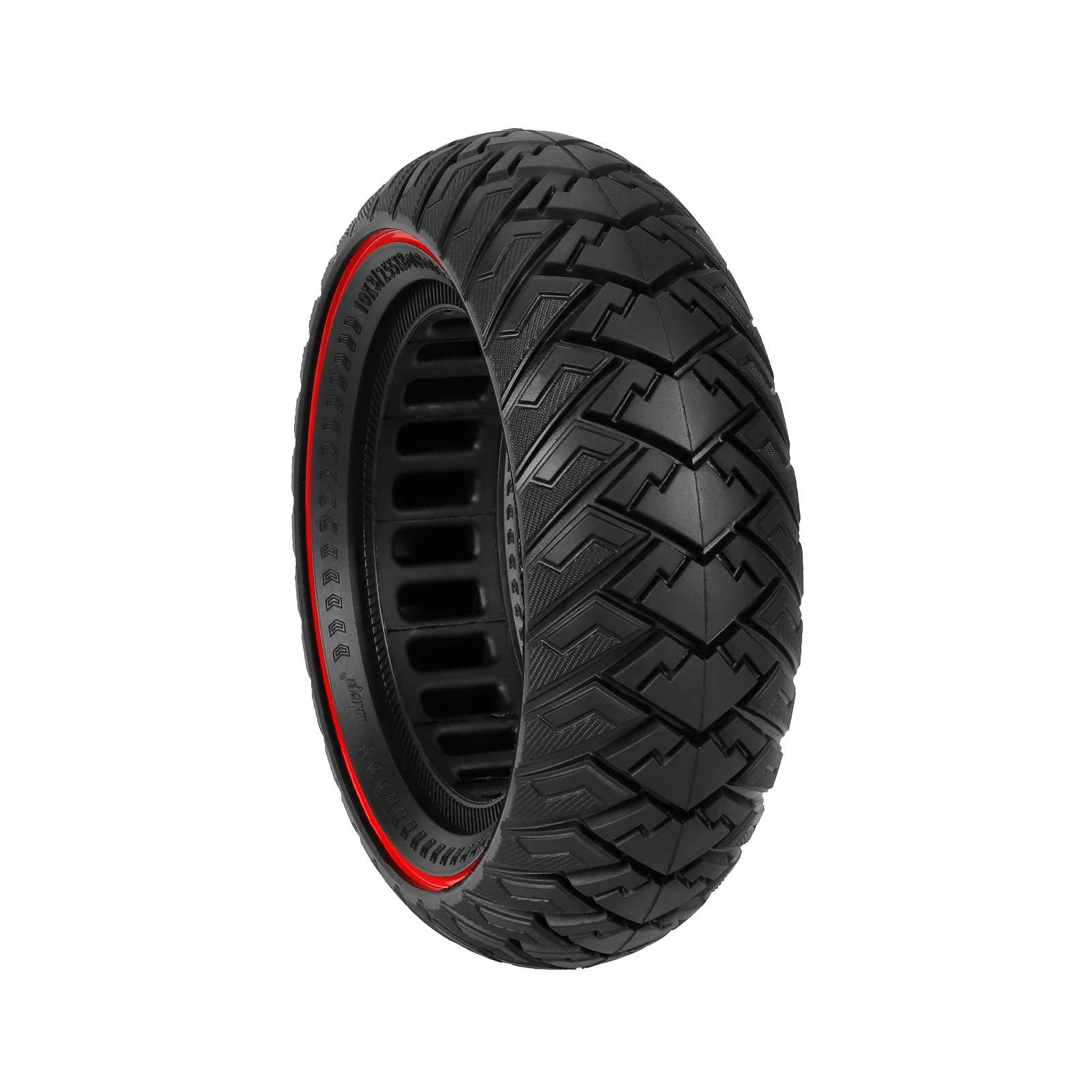 Pneu tout-terrain plein 10 x 3/255 x 80 (80/65-6) pour trottinette électrique Dualtron Zero 10X/Kaabo Wolf Warrior/Kaabo Mantis 10, pneu nid d'abeille sans air 10 pouces, antidérapant.