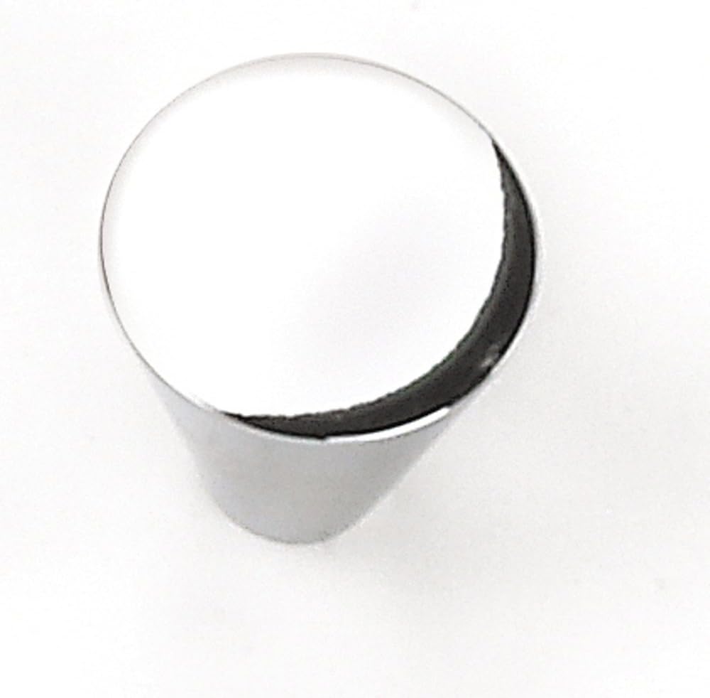Laurey 26126 Cabinet Hardware 1-Inch Large Cone Knob, Polished Chrome