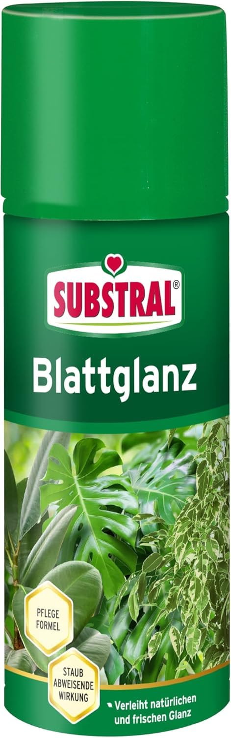 Substral Blattglanz Spray, 200 ml - beseitigt Kalkränder und Staubbeläge, für alle Grünpflanzen