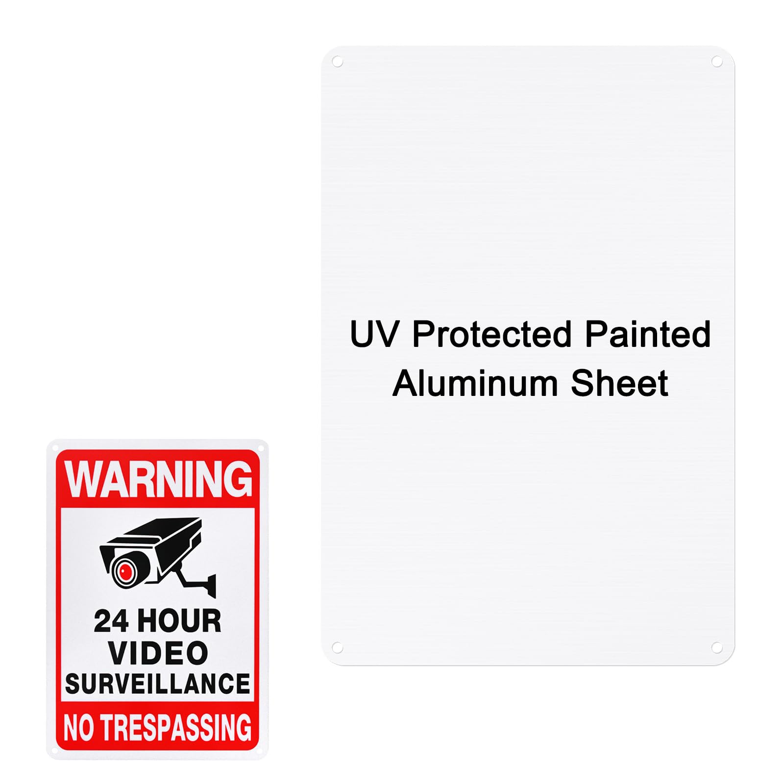 M METERXITY 1-Pack White Blank Signs Metal 8x12 Inch