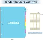 3 Ring Binder Dividers with TAB, Durable Plastic Write & Erase, 8 Tab 3 Hole Punch Dividers for 8.5 x 11'' Letter Size Papers, Ideal for Student, Teacher, Macaron 2 Sets