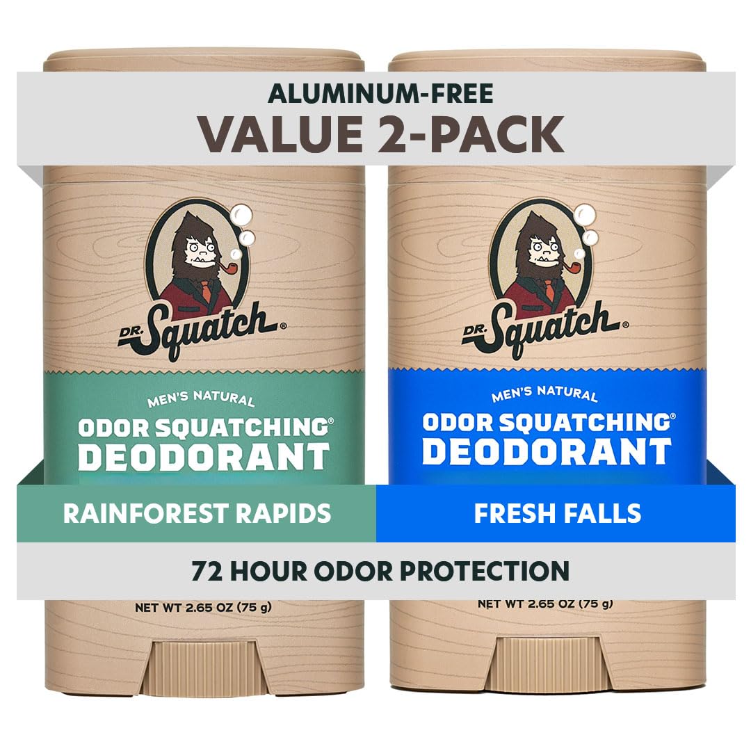 Rainforest Rapids + Fresh Falls Aluminium Deodorant (2.65 oz, Pack of 2)