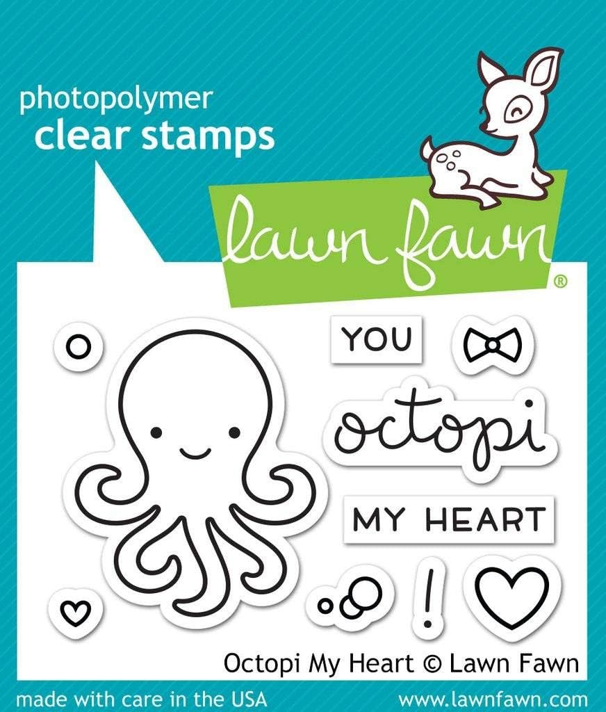 Lawn FawnClear Stamps 3"X2" LF1295 Octopi My Heart