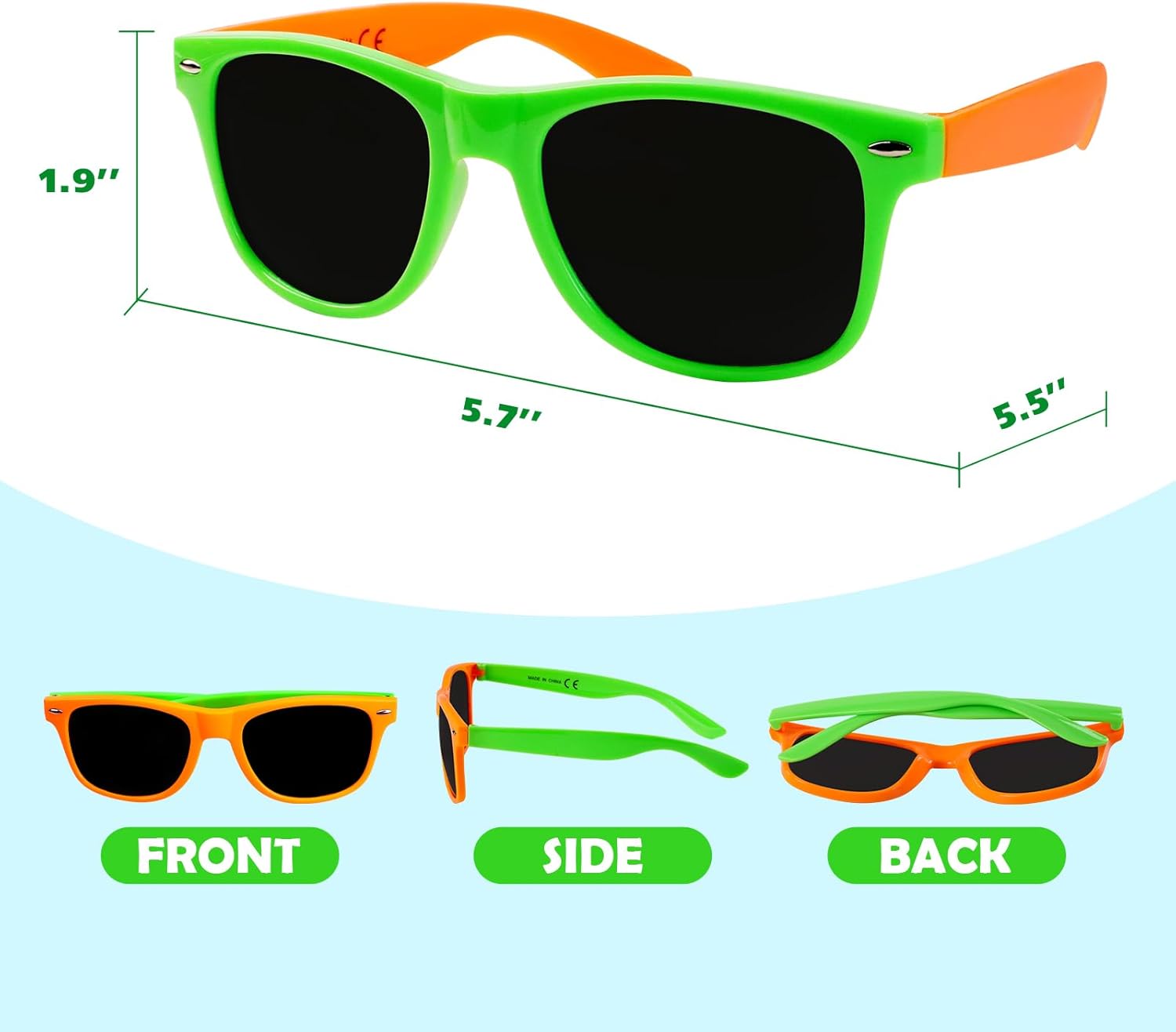 Neon Sunglasses Bulk,36 Pack 12 Colors Sunglasses with UV400 Protection for Adults and Teens, Party Favor for Pool Party, Beach Party, Goodie Bag Fillers, Birthday Party Supplies