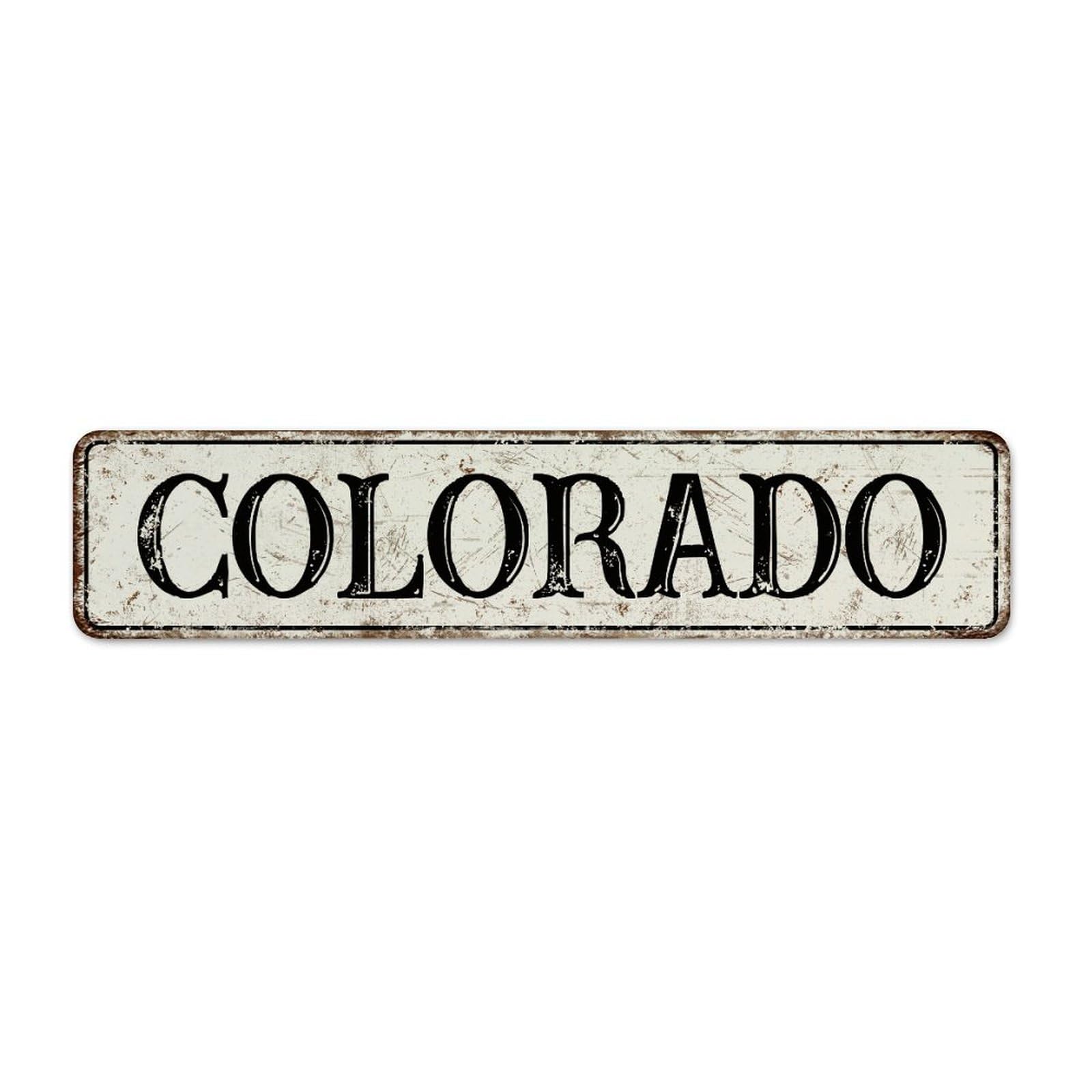 Colorado 4x18 Inch Metal Signs Decorative Room Dining Room Pubs Club Home Decor Aluminum Metal Sign Metal Plaque for Backyard