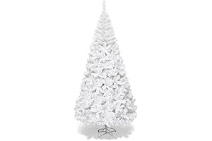 Goplus 6ft White Christmas Tree: A Grand, Unlit Canvas for Festive Decorations