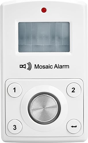 Miniatura 9 de Mini teclado de 135 dB alarma con sensor de movimiento para garaje, cobertizo. Sonido fuerte, portátil, inalámbrico, funciona con batería, alerta