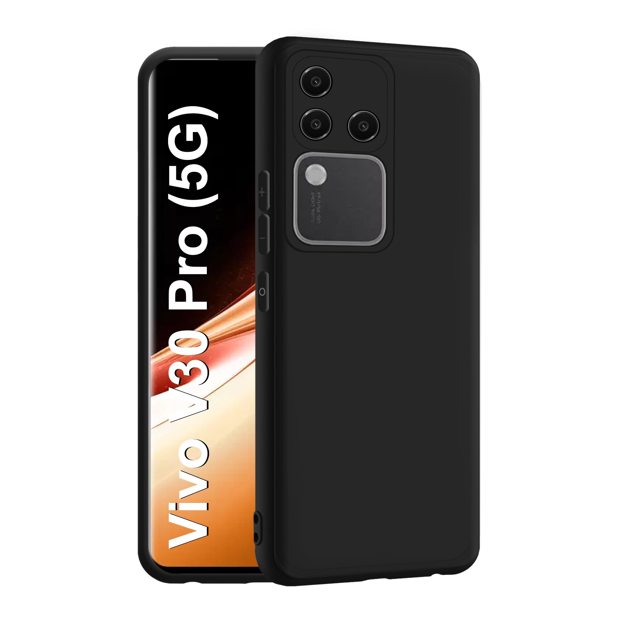 CEDO Vivo V30 Pro (5G) Back Cover | Camera Bump Protection & Inner Velvet Fabric Lining | Ultra Slim Matte Soft Rubberised Case Cover (Black) (B0CY53TVSL) Amazon Price History, Amazon Price Tracker