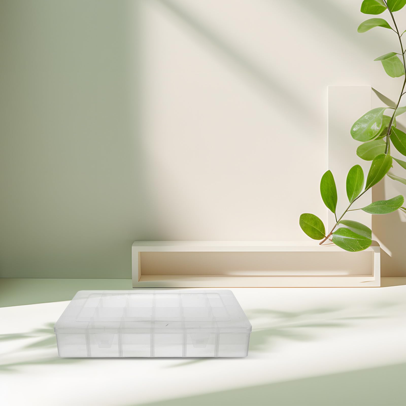 EXCEART 2 Piezas Caja Organizadora Transparente Rectangular de Plástico