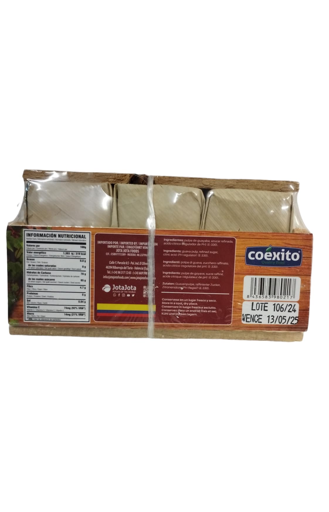 DULCE DE GUAYABA BOCADILLOS TRADICIONAL 18 UNIDADES 540 G