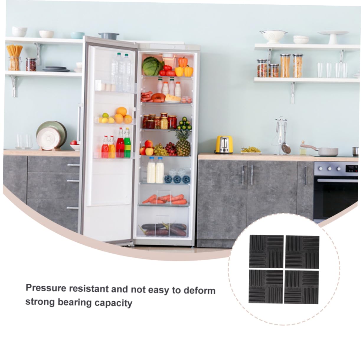 Rubber Vibration Pads 4 Pack Vibration Isolation Mats for Appliances for Sound Damping