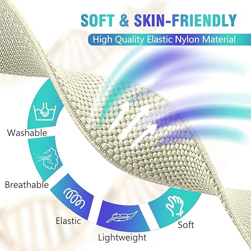 Miniatura 9 de Paquete de 3 correas elásticas de nailon compatibles con Fitbit Versa 4Versa 3Sense 2Sense, suave, ajustable, transpirable, correas de repuesto