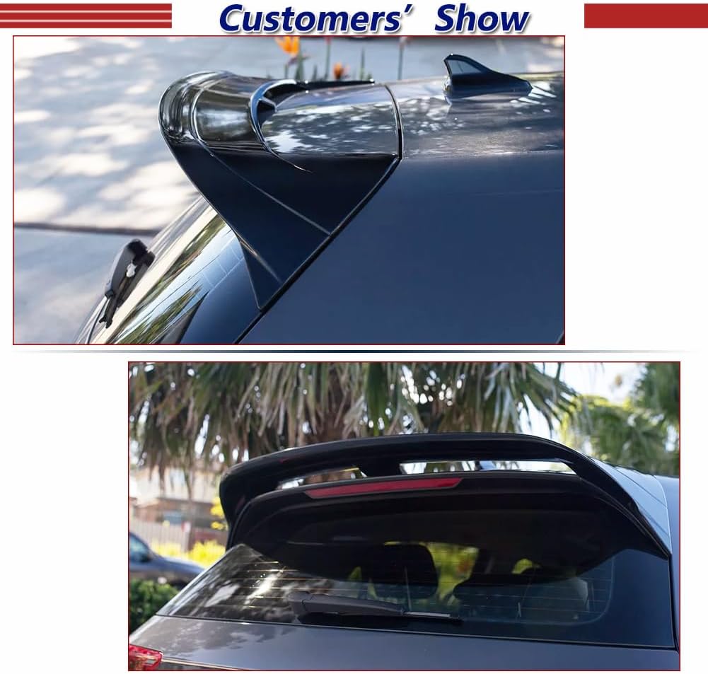 Rear Roof Spoiler Volkswagen VW MK8 GTI R 2021-2024 Gloss Black Rear Window Top Boot Wing Lip Factory Outlet (A Style)