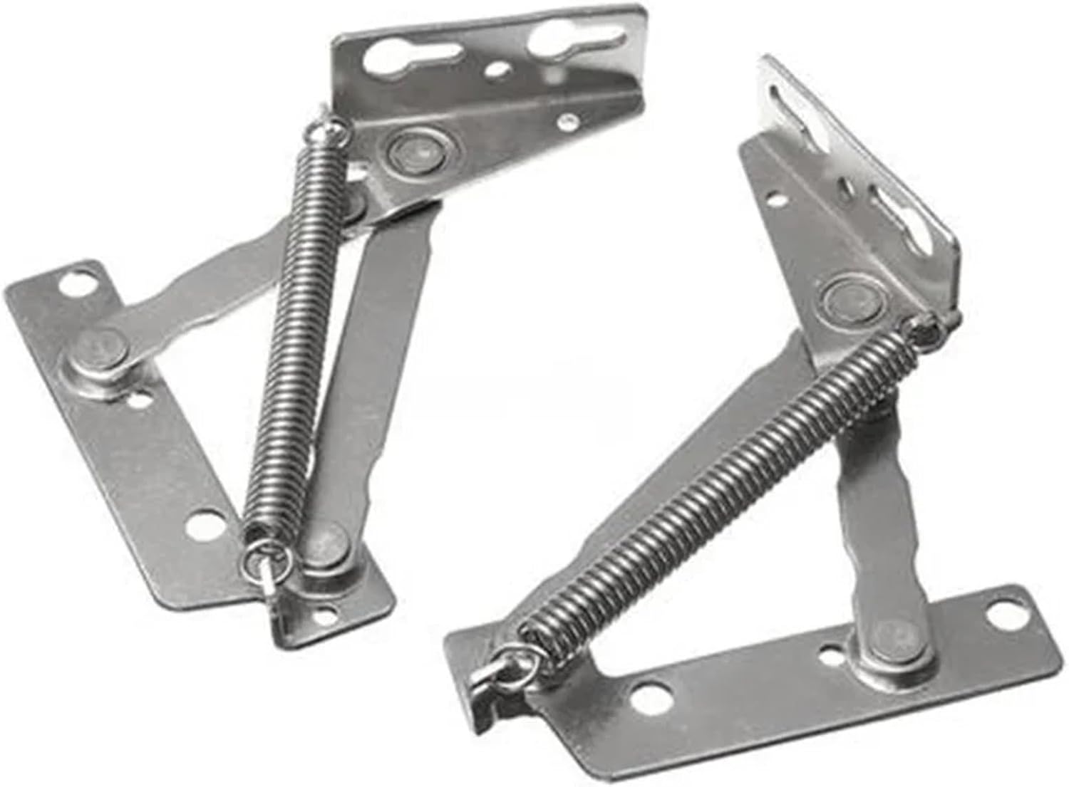 2pcs 80 Degree Sprung Hinges Cabinet Door Lift Up Stay Flap Top Suppor