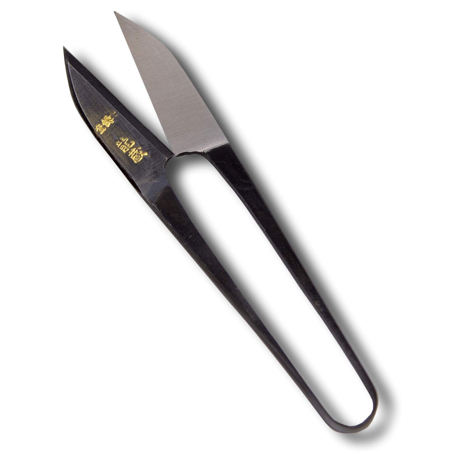 KaKUrIJapanese Thread Snips 5" [Straight], Made in JAPAN, All Metal Thread Scissors for Sewing & Embroidery, Spring Action Self Opening Thread Cutting Tool, Black