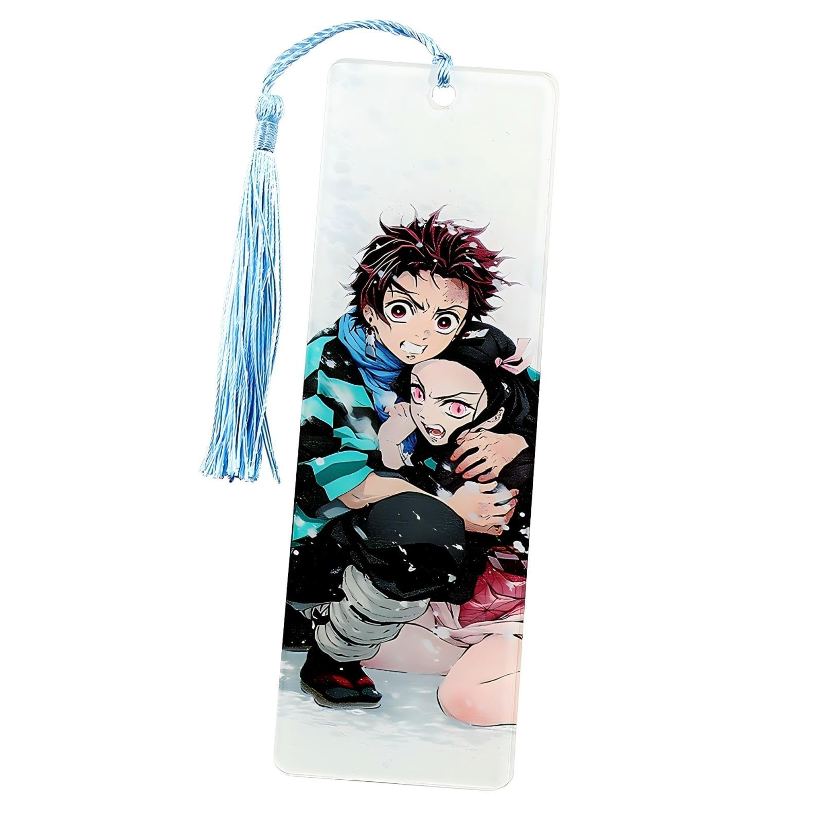 Anime Demon Kamado Acrylic Bookmark Tanjiro Zenitsu Giyuu Gifts for Fans