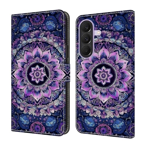 Coque Samsung Galaxy A26 en cuir portefeuille avec clapet aimanté violet