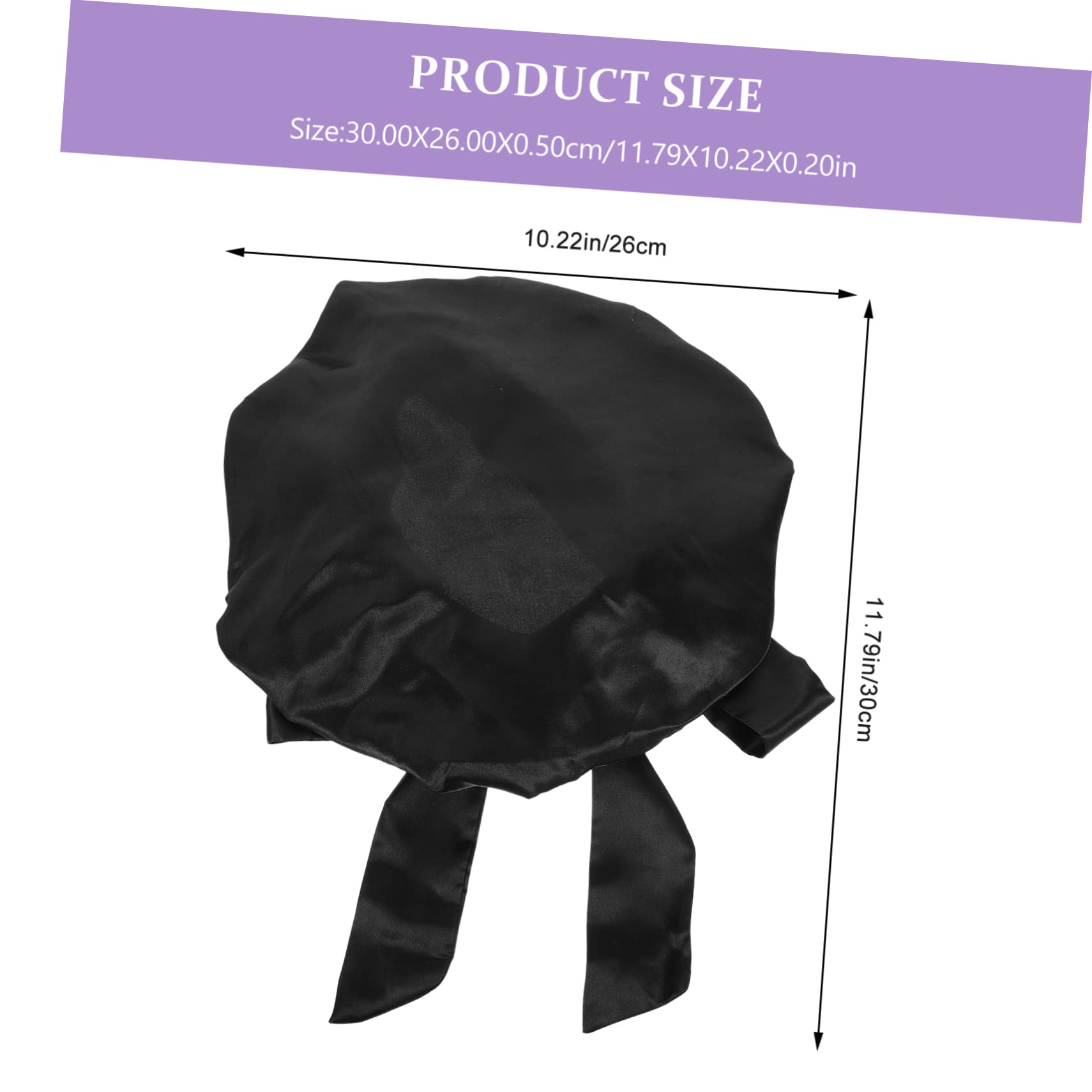 Beavorty 3piezas Gorro De De Satén Con Lazo Para Cabello Bañera Portátil y Ligero Para Spa Maquillaje y Cuidado Del Cabello Casa