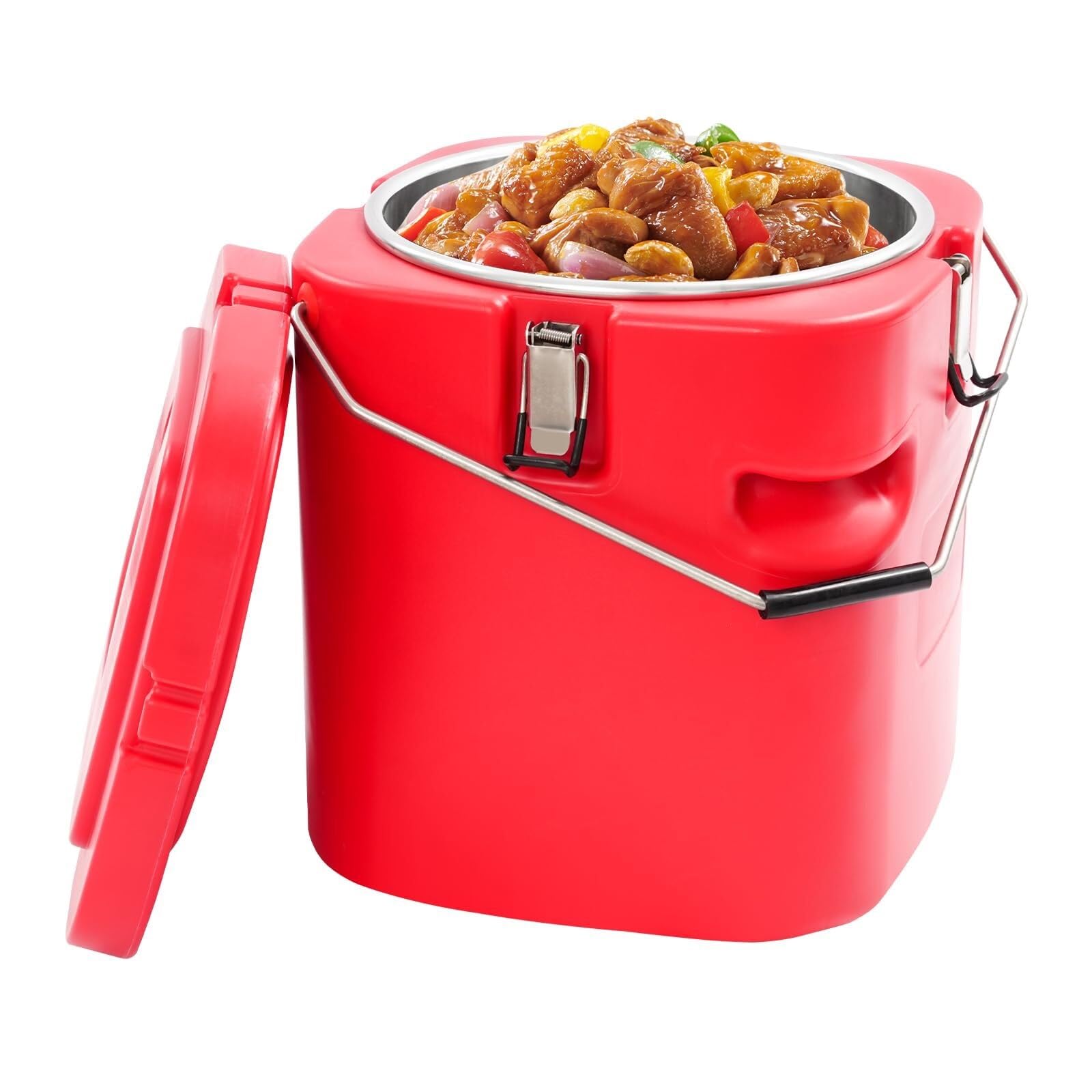 Réchauffeur de Nourriture Chaud Froid Transporteur Commercial isolé Seau a glacon | Boîte chaude de récipient à soupe, for la cantine de restaurant de restauration