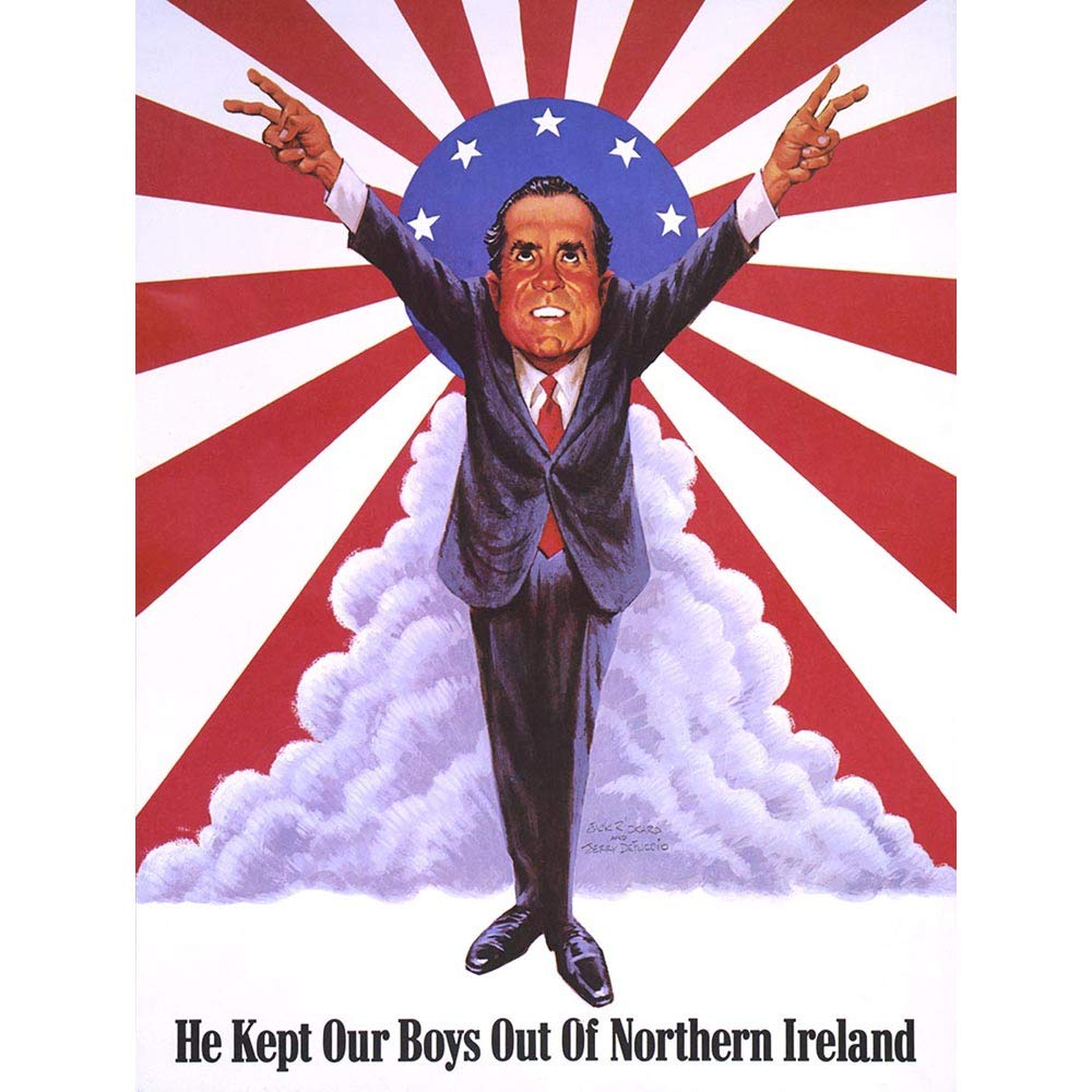 Wee Blue Coo Satire Richard Nixon Vietnam Northern Ireland Art Print Poster Wall Decor 12X16 Inch
