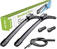 Vista 9 de ASLAM Limpiaparabrisas para todas las estaciones, tipo M, 26 + 18 pulgadas, adaptadores multifuncionales y repuestos reemplazables, doble vida útil