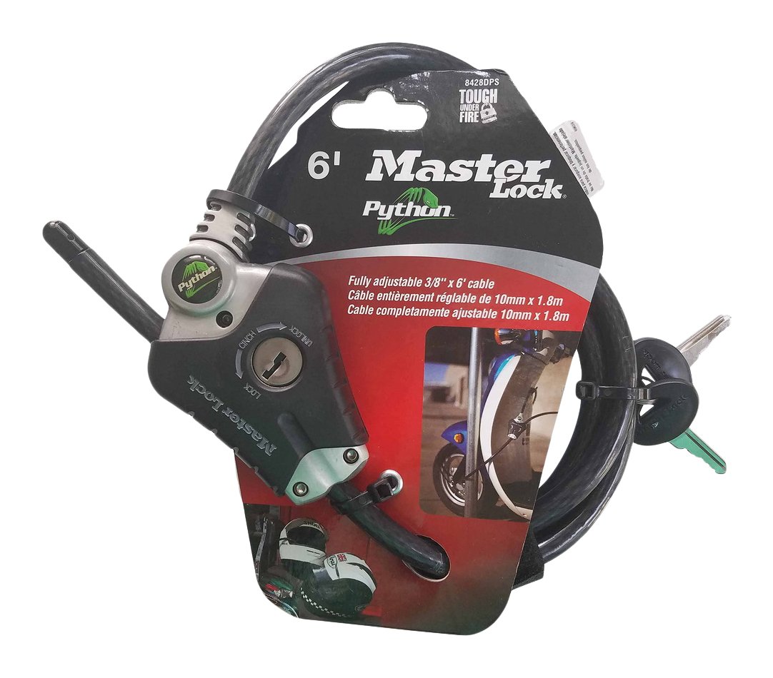 Master Lock8428DPS Python Adjustable Locking Cable, 6-Foot