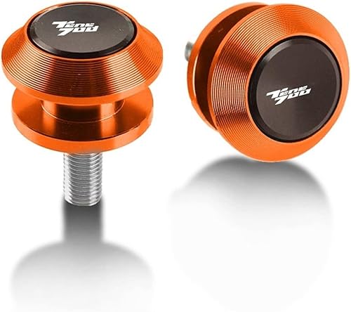 PuLaif Tornillos deslizantes de motocicleta, carretes de basculante para Yamaha TENERE 700 XTZ 700 T7 T700 2019 2020 2021 para todos (color naranja)