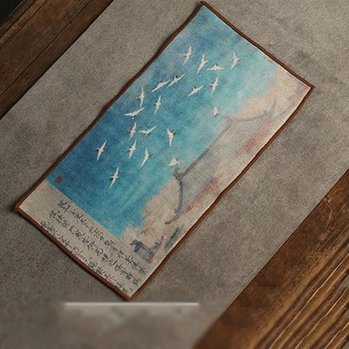 Miniatura 3 de FSYSM Household Zen Tea Table Tea Cloth High-Grade Absorbent Clay Tea Mat Kung Fu Tea Tea Napkin