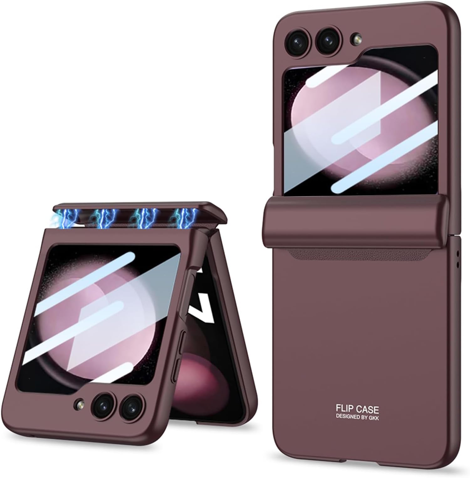 Kapa Ultra Thin Back Cover for Galaxy Z Flip5 / Z Flip 5 | Magnetic Hinge Protection and Inbuilt Glass Window Protection (Wine Red) (B0CGJ8R7YN) Amazon Price History, Amazon Price Tracker