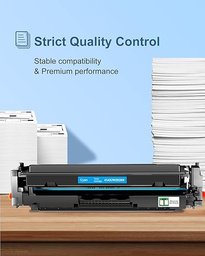 Miniatura 3 de (con chip) 414X cartuchos de tóner 4 unidades de alto rendimiento compatibles para HP 414X 414A W2020A W2020X compatible con impresora Color Pro MFP