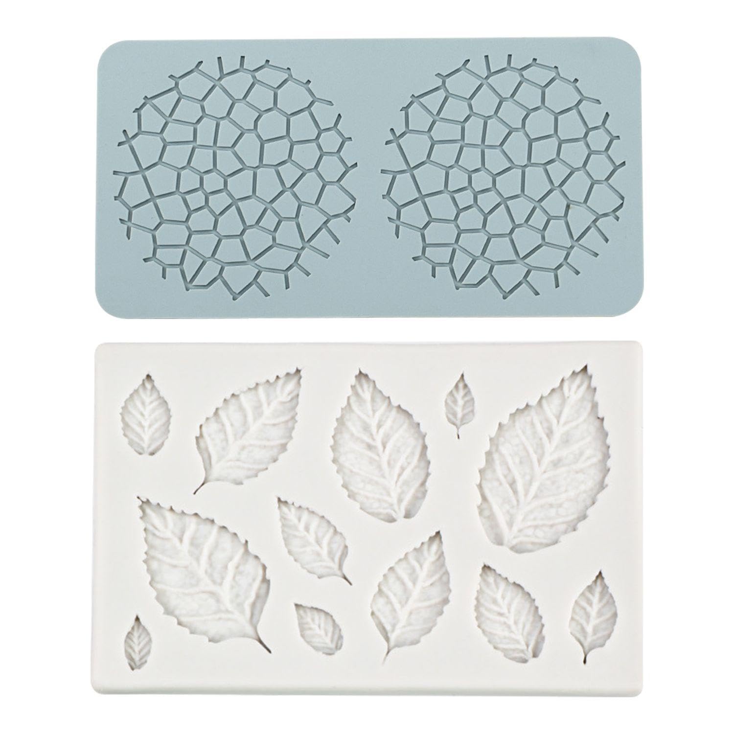 Tvsvkwe Grey 2 Pieces Of Fondant Silicone Mold, Cake Decoration Mold, Creative Mold, Kitchen Supplies, Baking Mold.