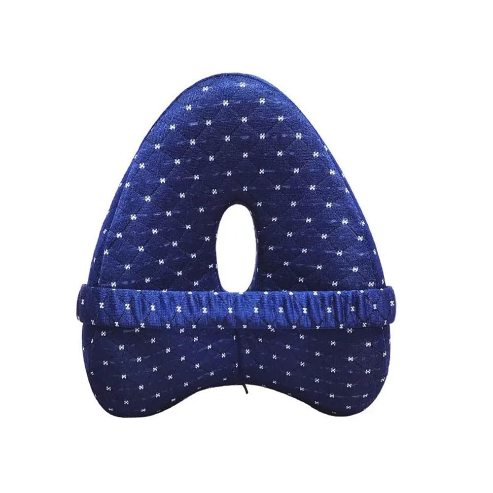 muzoira RevoGet Side Sleeper Alignment Pillow - Adjustable Strap Pillow for Hip Pain & Sciatica Relief (25cm)(Blue)