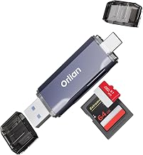 USB 3.0 microSD/SD Card Reader Dual USB A &amp; USB C Memory Card Reader Adapter 5Gbps Type C TF Card Reader for SD, SDHC, SDX...