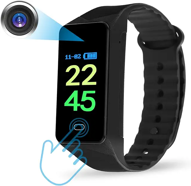 Bracelet Caméra Espion OTADUG 1080P avec Audio et Carte SD 32 Go
