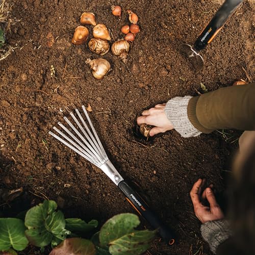 Fiskars 315530-1001 Xact espátula de mão para jardim, preto/prata