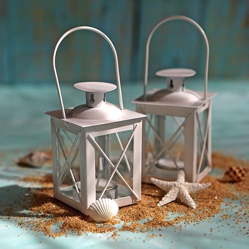 Miniatura 5 de Minifarol luminoso de color plateado con portavelas y vela de soja