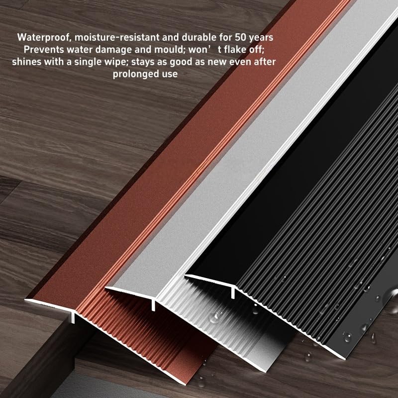 Perfil de suelo de aluminio para eliminar desniveles molestos con tira duradera de 100 mm 6
