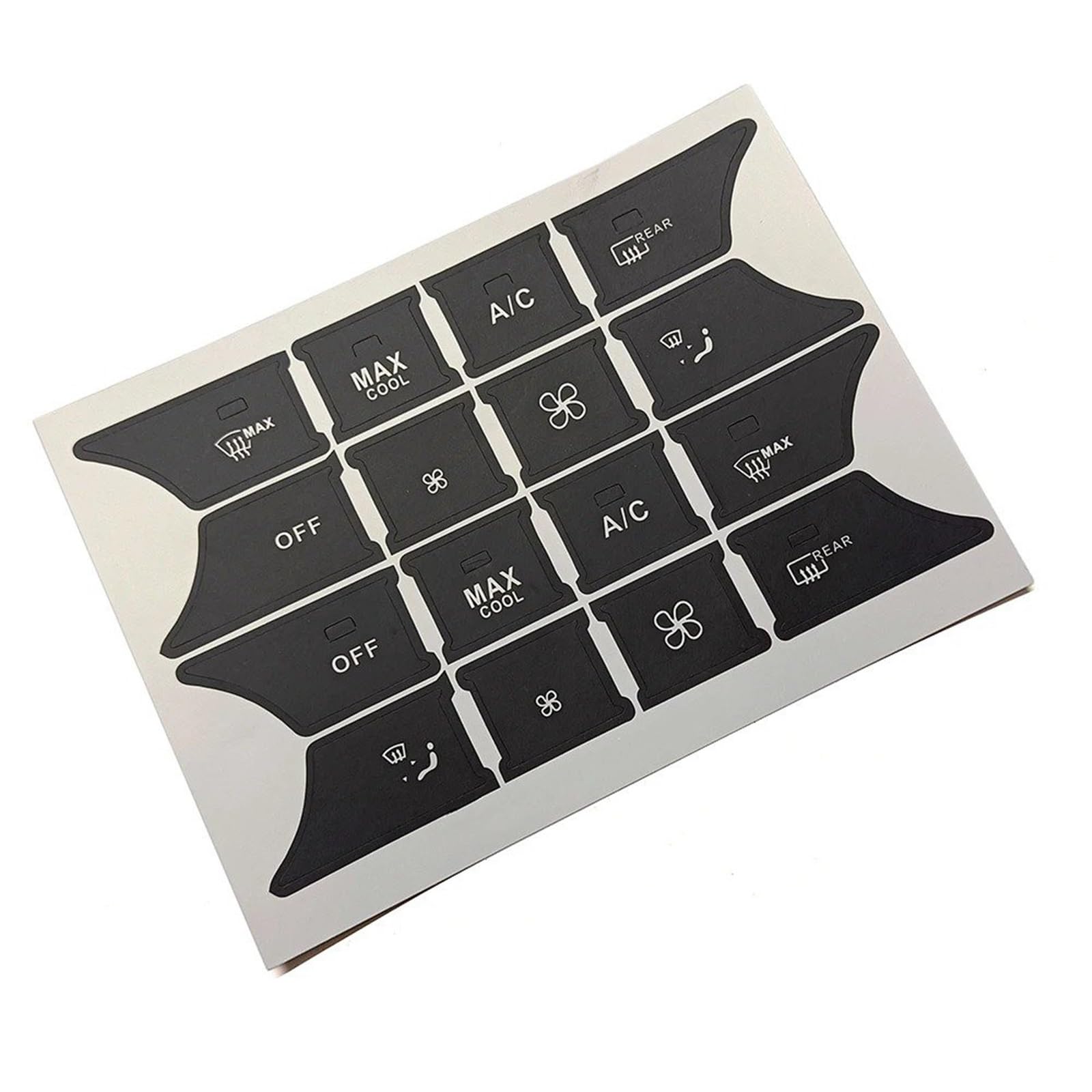 Car Interior Button Sticker Compatible with Benz for GLK for Class for X204 2008-2013 Interior Button Stickers Car Air Conditioner Climate AC Switch Repair Decal Sticker(Size1)