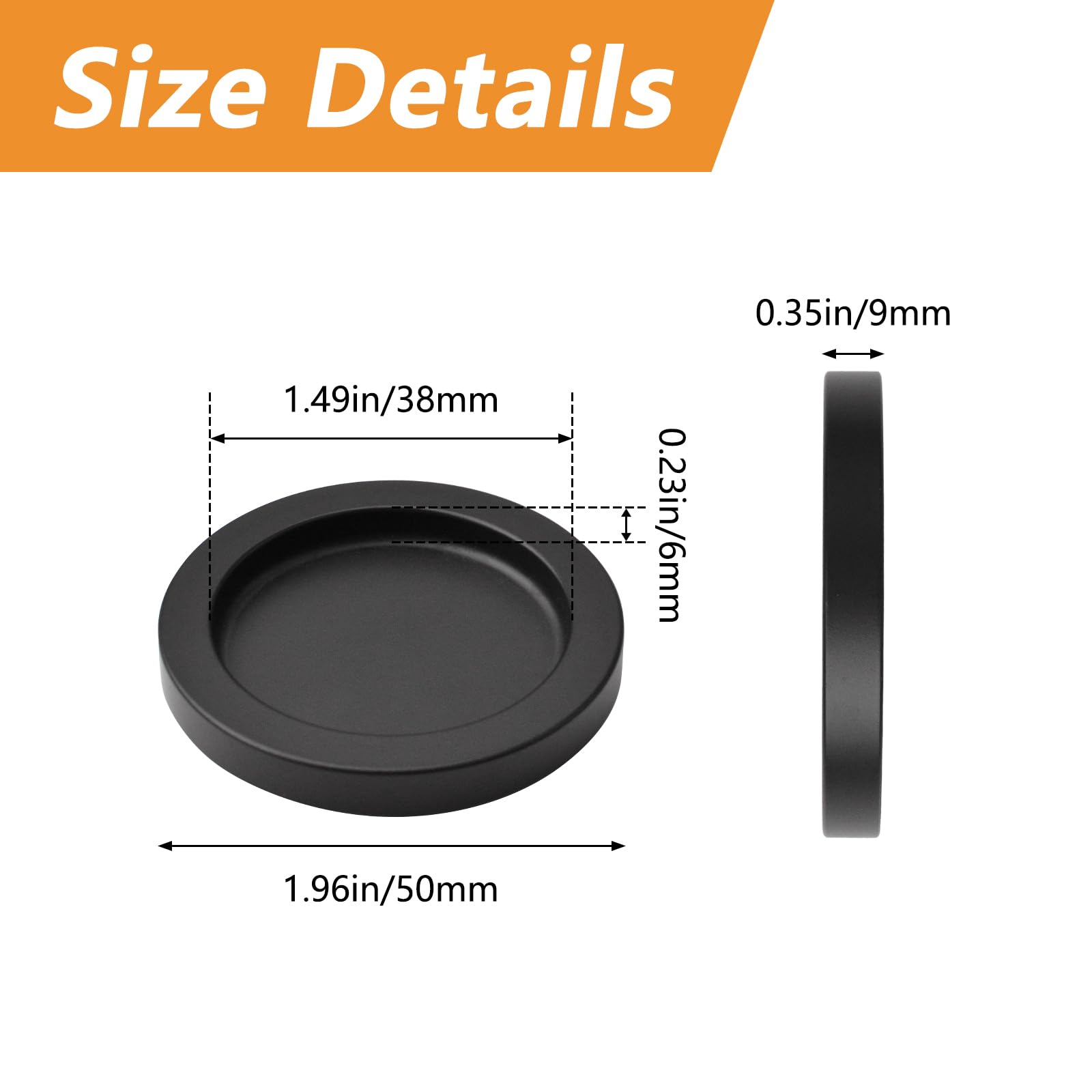 MOROBOR Round Self-Stick Sliding Door Handle - Image 2
