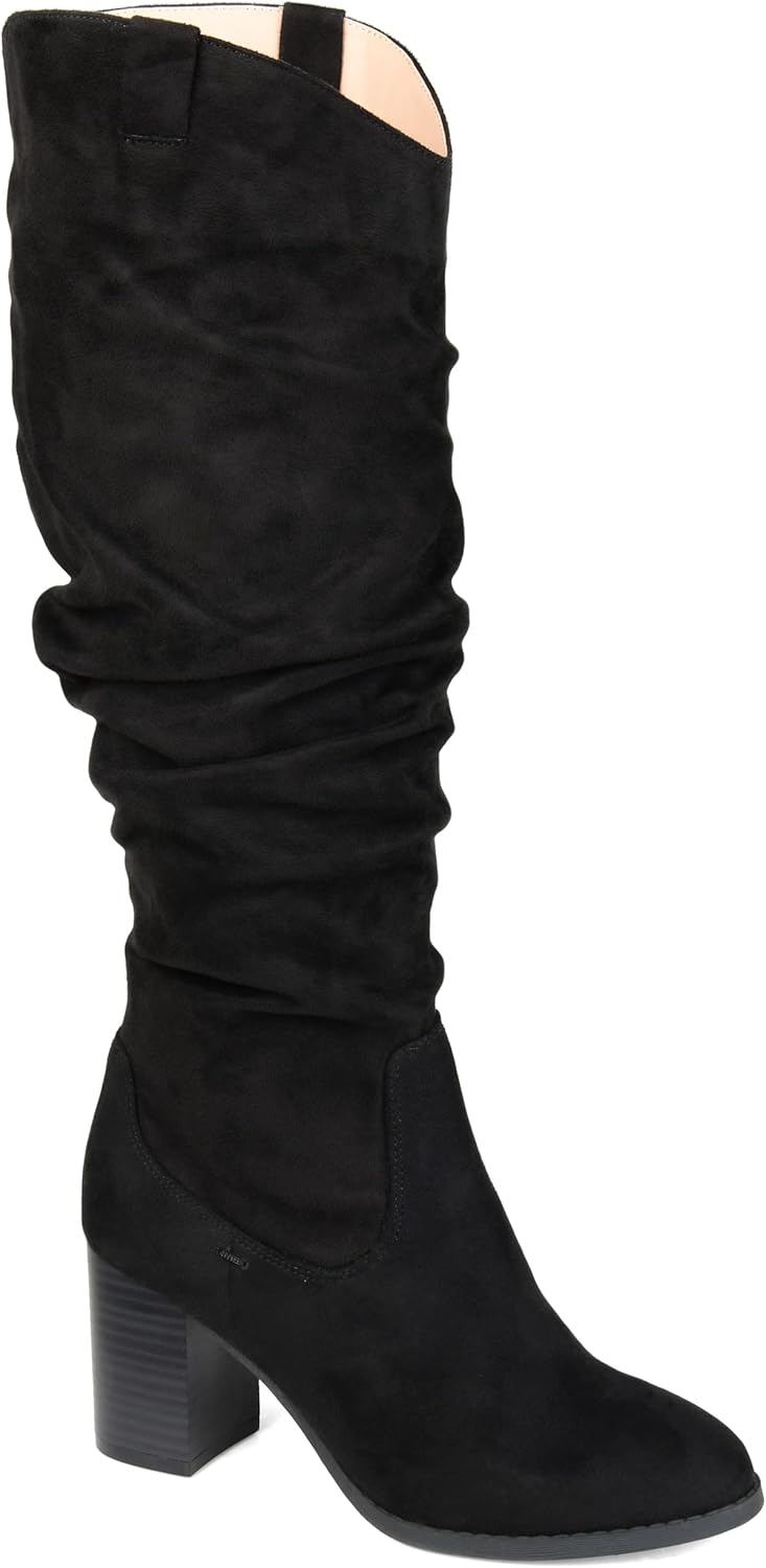 Journee Collection Women's Aneil Stacked Heel Knee High Boots