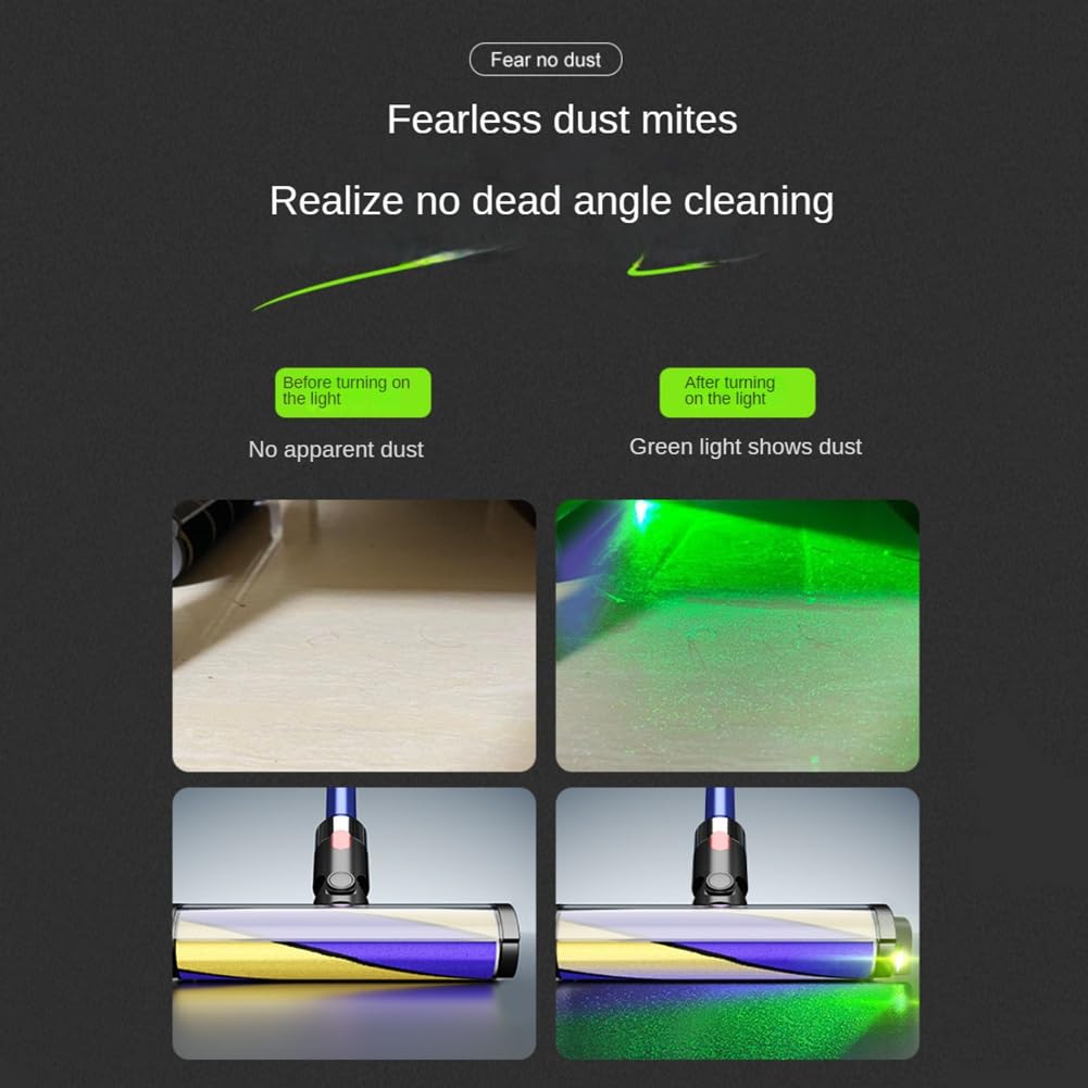 Aspiradora Luces de Polvo Claramente Pantalla de Polvo para Mascotas Lámpara LED Recargable Universal Accesorio para Aspiradora Gris